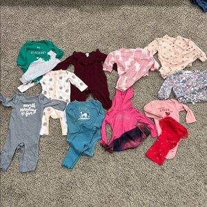Baby Girl 6-9 Month Fall/Winter Outfits (10 total)